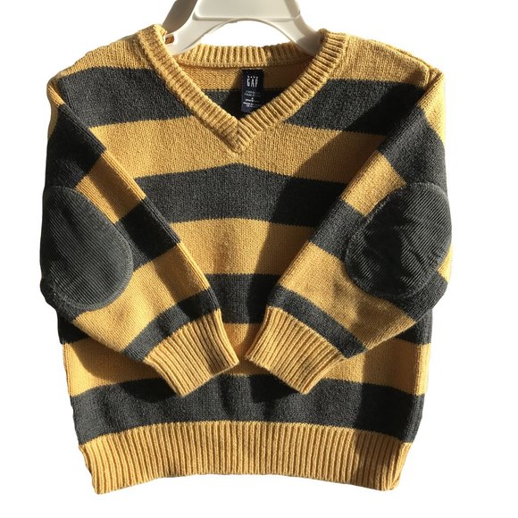 baby GAP V-neck Striped Sweater Boys 2yrs Cotton - Picture 1 of 8